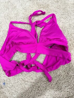 Kona Sol Girls Hot Pink Triangle Swim Top